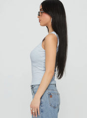 Dystran Top Blue / White Stripe