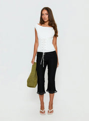 Unbothered Corset Top White