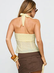 Isabetta Halter Top Lemon