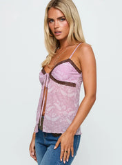 Sacrifices Tie Detail Top Multi Floral