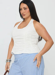 Nataliya Halter Top White Curve