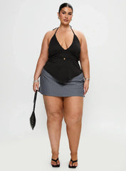 Averee Halter Top Black Curve