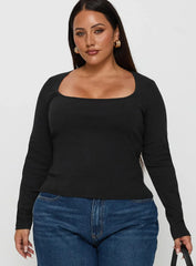 Baseline Long Sleeve Top Black Curve