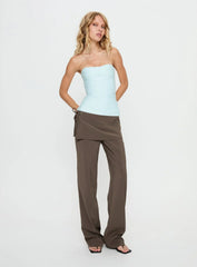 Meleana Strapless Bandage Top Ice Blue