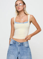 Back In Time Top Cream / Blue