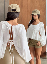 Benjie Long Sleeve Top White