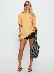 Miami Vacation Club Oversized Graphic Top Orange