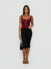 Delilah Top Burgundy