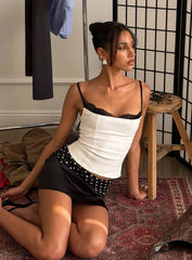 Renaissance Corset Lace Top White / Black