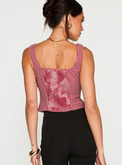 Bruncheon Top Red / White