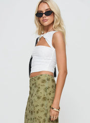 Martiney Twisted Tank Top White