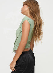 Karre Off The Shoulder Top Green