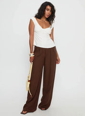 With Pleasure Puff Sleeve Linen Blouse Top White