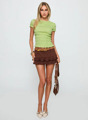 Romelle Shirred Top Lime