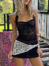 Fantasize Lace Halter Top Black