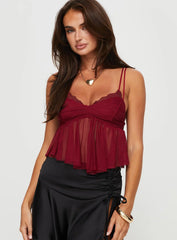 Corella Top Burgundy