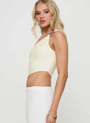 Toomba One Shoulder Top Ivory