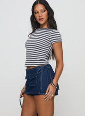 Floyra Top Blue / White Stripe