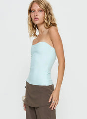 Meleana Strapless Bandage Top Ice Blue