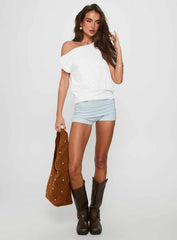 Emmi Off Shoulder Baggy Top White