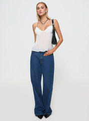 Zami Pleat Top White
