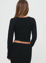 Memi Long Sleeve Top Black