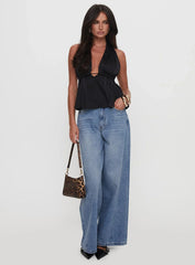 Saddler Halter Top Black