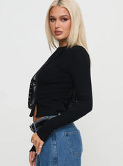 Passoni Long Sleeve Top Black