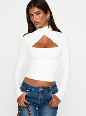 Ganz Long Sleeve Top White
