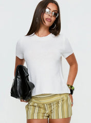 Ashfield Crew Neck Short Sleeve Top White
