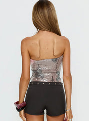 Chavela Strapless Sequin Top Multi
