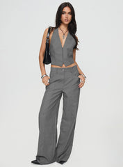 Je Suis Halter Top Slate