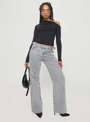 Lasharie Long Sleeve Top Black