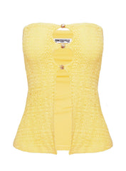 Lost Souls Strapless Cut Out Top Lemon