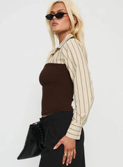 Dawnette Layered Long Sleeve Top Multi