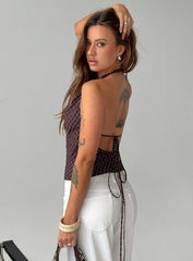 Gaybriel Cowl Neck Low Back Top Wine Check