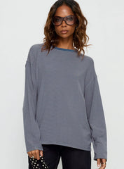 Marlah Long Sleeve Top Blue Stripe