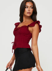 Mylan Top Burgundy