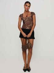Nerys Top Leopard