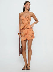What A Coincidence Beaded Top Orange