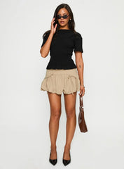 Maybe Tomorrow Ruched Top Black
