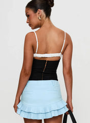 Renaissance Corset Lace Top Black / White