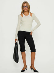Ceyla Layered Long Sleeve Top White / Stripe