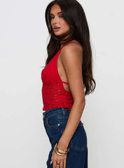 Only Angel Halter Top Red