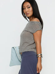 Ashfield Top Grey Stripe