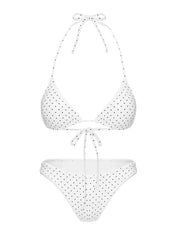 Jenner Triangle Bikini Top White / Black