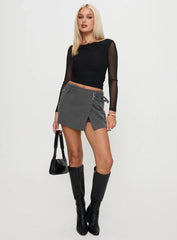 Valette Mesh Long Sleeve Top Black