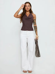 Gaybriel Cowl Neck Low Back Top Wine Check
