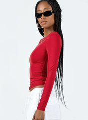 Arnim Long Sleeve Top Red