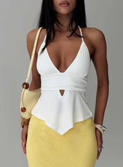 Averee Halter Top White